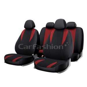 (CarFashion) Комплект чехлов на весь салон GOLF, цвет красный/черный/красный