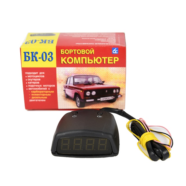 Бортовой компьтер БК-03 (бензин+дизель,тахометр,часы,вольтметр,УЗСК)