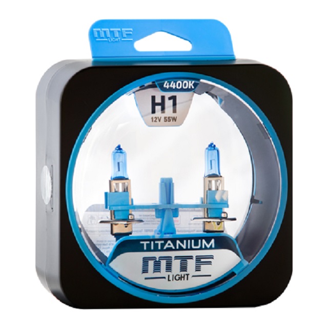 (MTF Light) Лампа H 1 галогенная  55W 12V TITANIUM 4400к   (2шт комплект)