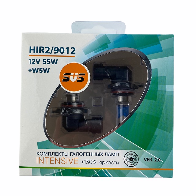 Лампа HIR2/9012 галогенная (SVS)   55W 12V +W5W  Intensive +130% (комплект 2шт) /6