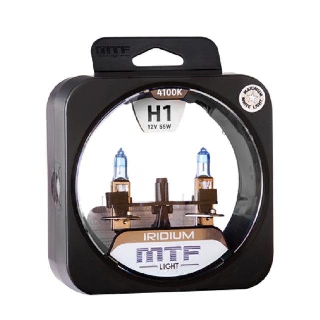 (MTF Light) Лампа H 1 галогенная  55W 12V IRIDIUM 4100к   (2шт комплект)