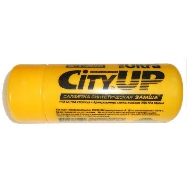 (CityUP) Салфетка из армированной синтетической ультра замши 32*43 см в тубусе /100