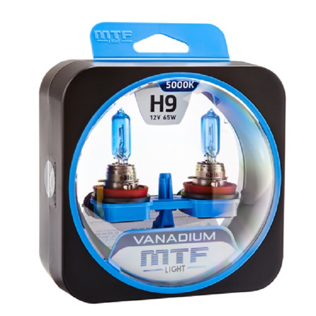 (MTF Light) Лампа H 9 галогенная  65W 12V  Vanadium 5000к  (2шт комплект) /6