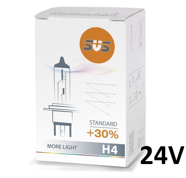 (SVS) Лампа H 4 галогенная 75/70W 24V +30% /10