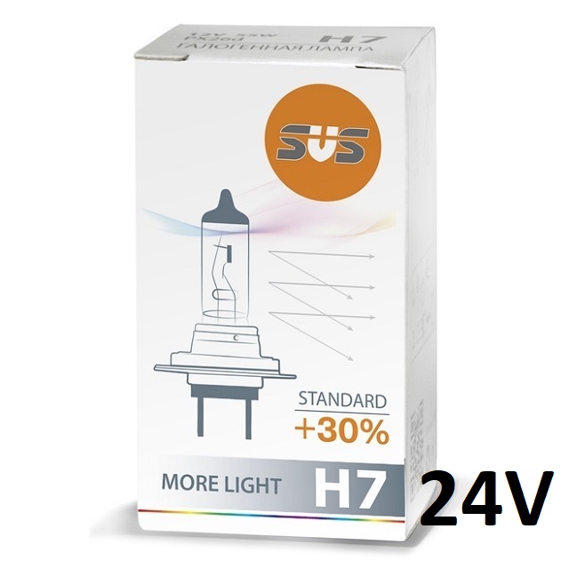 (SVS) Лампа H 7 галогенная 70W 24V  +50% /10