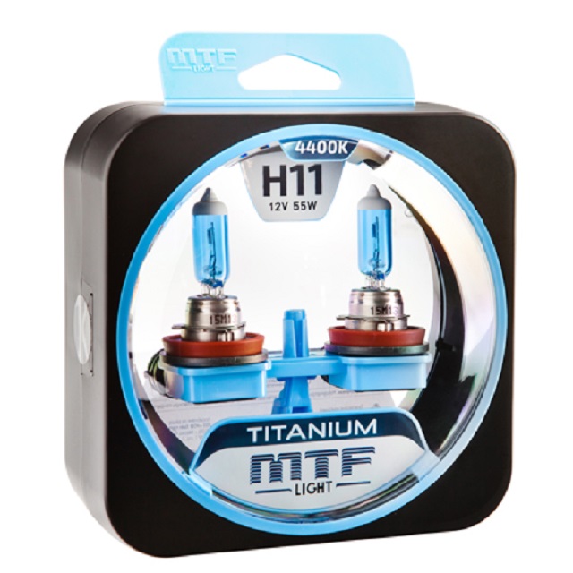(MTF Light) Лампа H11 галогенная  55W 12V TITANIUM 4400к   (2шт комплект)