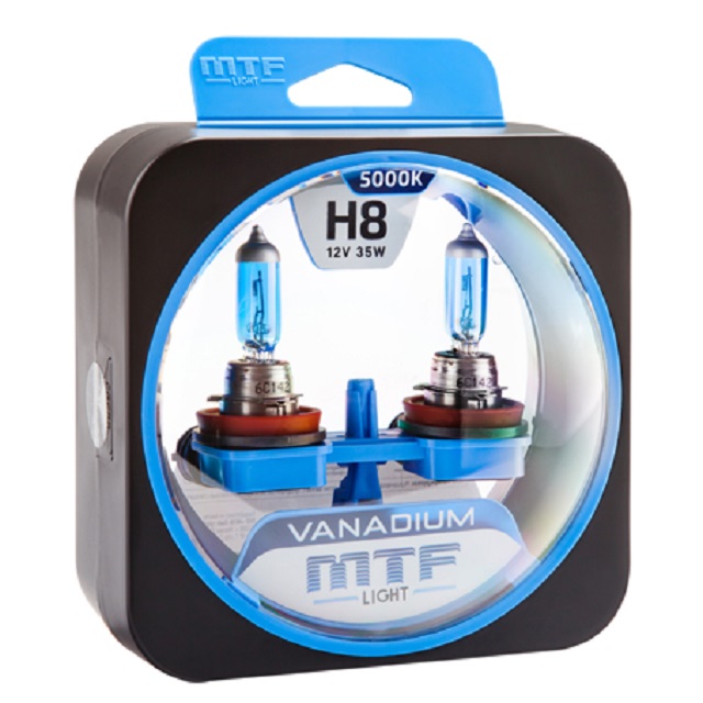(MTF Light) Лампа H 8 галогенная  35W 12V  Vanadium 5000к  (2шт комплект) /6