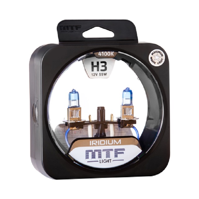 (MTF Light) Лампа H 3 галогенная  55W 12V IRIDIUM 4100к   (2шт комплект)