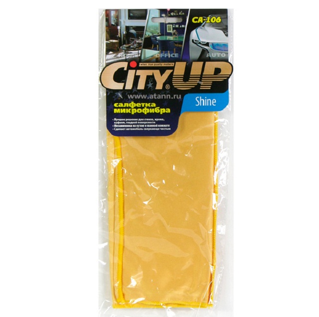 (CityUP) Салфетка 35*40 см микрофибра для стекол  /300