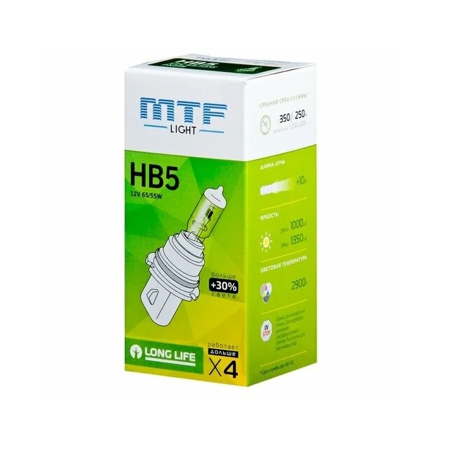 (MTF Light) Лампа HB 5 9007  галогенная 65/55W 12V VANADIUM  (1шт)