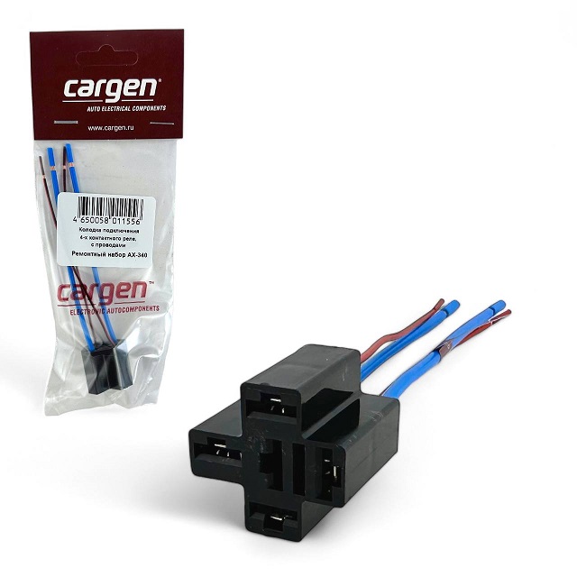 (CARGEN) Колодка подключения 4-х контактного реле, с проводами /10