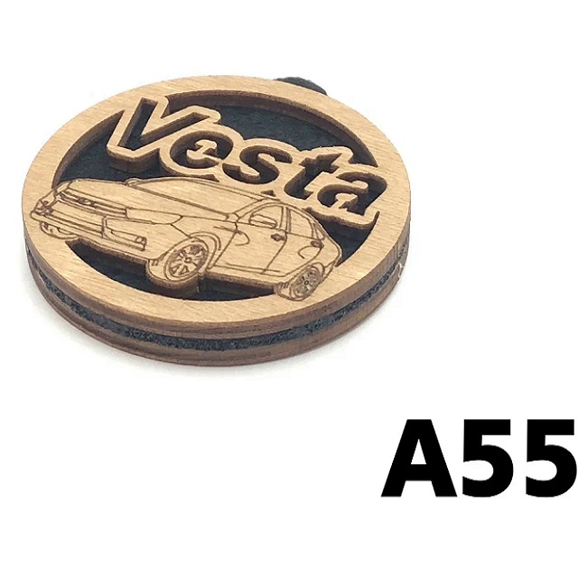 (AROMAWOOD) Ароматизатор подвесной деревянный Авто Vesta1