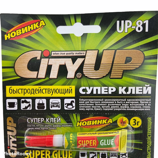 (CityUP) СУПЕР клей, цианоакрилатный, универсальный 3 г /12