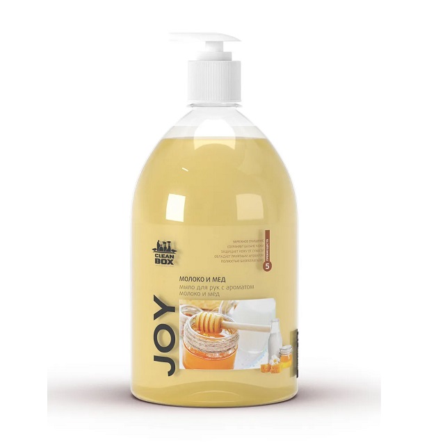 (CleanBOX) МЫЛО жидкое JOY, с ароматом Молоко и мёд 1 л /8