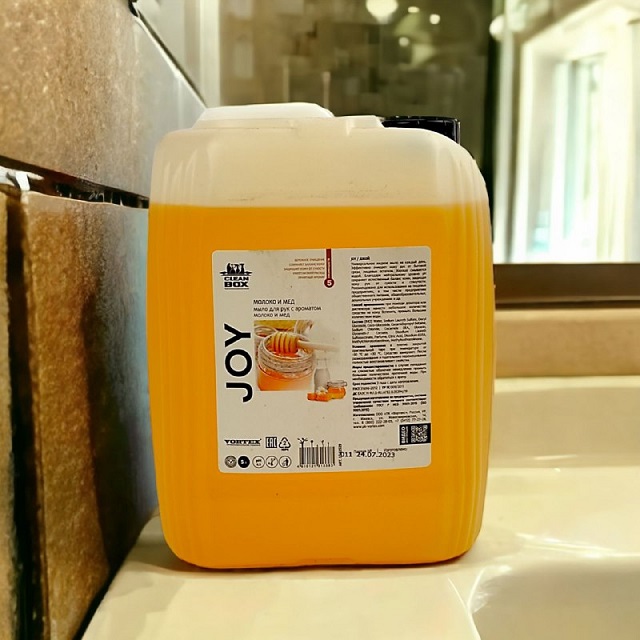 (CleanBOX) МЫЛО жидкое JOY, с ароматом Молоко и мёд 5 л
