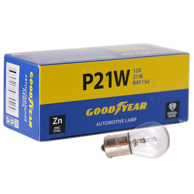 (Goodyear) Лампа 12V P21W BA15S  (упак.10шт)