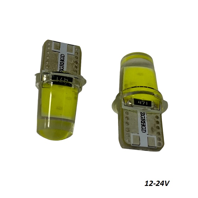 Светодиод T10 2 COB SIL SM  W 12-24V  /10